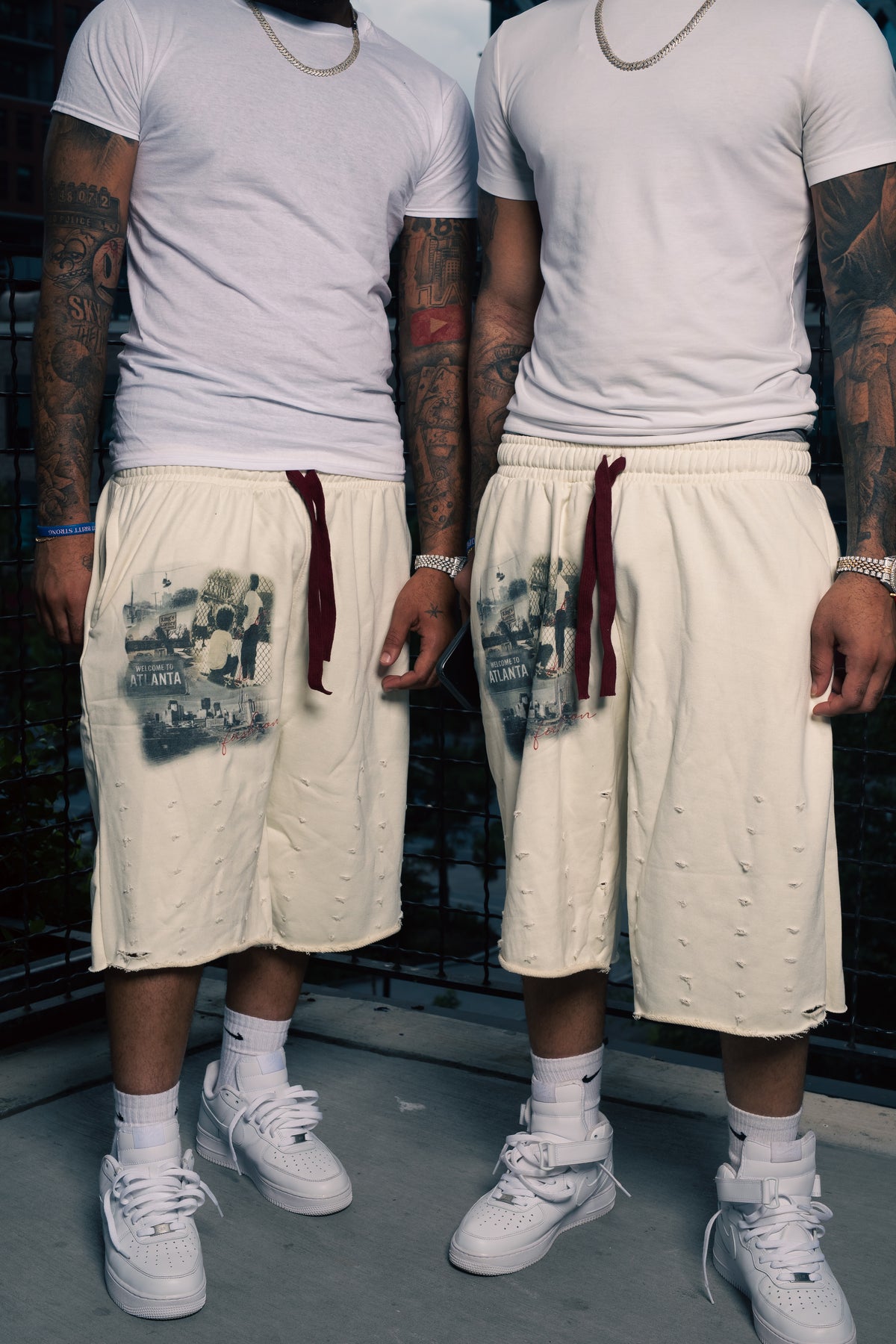 Cream 3/4 Shorts